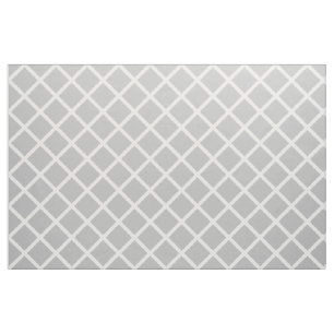 White Lattice on Ash Grey Fabric