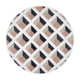 White lattice volume, brown background. cutting board