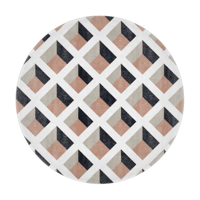 White lattice volume, brown background. cutting board (Front)