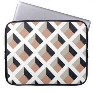 White lattice volume, brown background. laptop sleeve