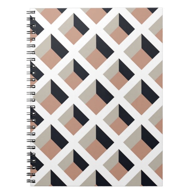 White lattice volume, brown background. notebook (Front)