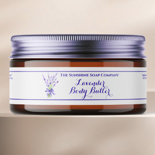 White Lavender Body Butter jar label 1 x 7.25