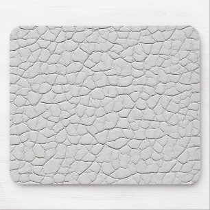 White leather effect pattern mouse pad