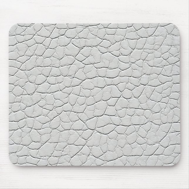White leather effect pattern mouse pad (Front)