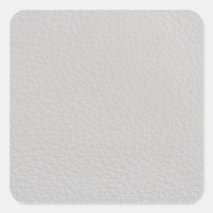 White leather square sticker