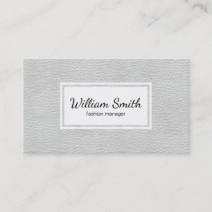 White Leather Texture Business Card