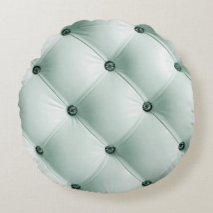 White Leather Texture in Luxury Interiorabstract,b Round Cushion