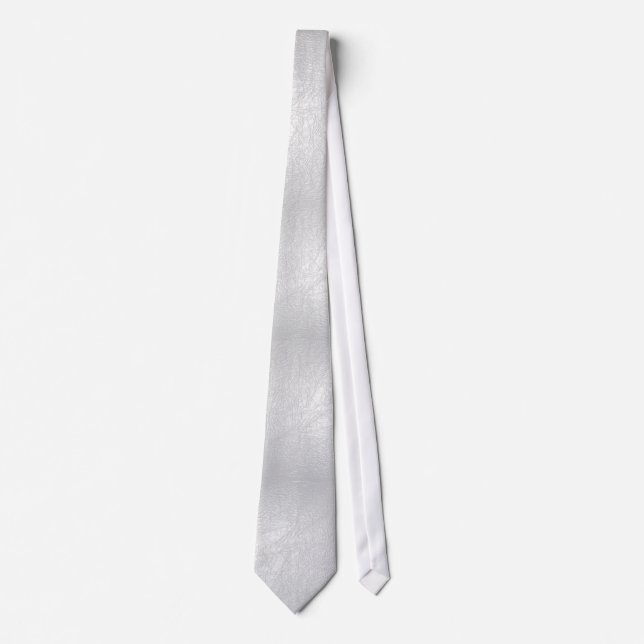 white leather texture tie (Front)