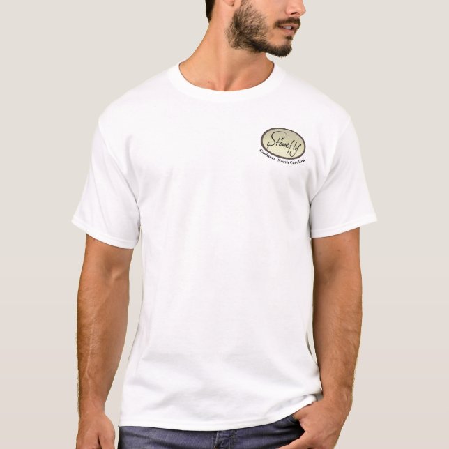 White Left Chest Stonefly Logo T-shirt for Men (Front)