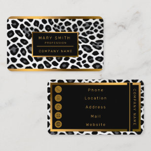 White Leopard Elegant Popular Luxury Collection Business Card