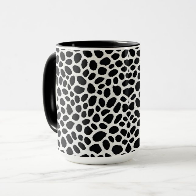 White Leopard Elegant Trendy Luxury Collection Mug (Front Left)