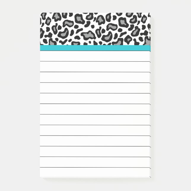 White Leopard Office Teacher's Post It Notes Gift (Front)