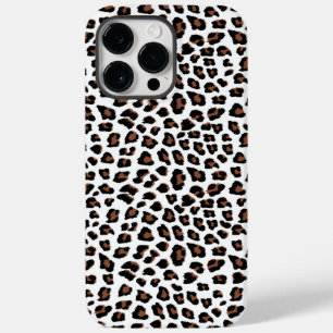 White Leopard Print Case-Mate iPhone 14 Pro Max Case