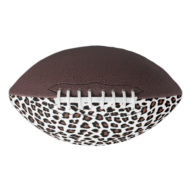 White Leopard Print  Football (Front)