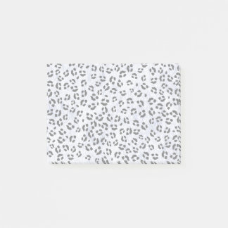 White Leopard Print Post-it Notes