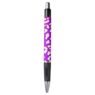 White Leopard Print Purple Pink