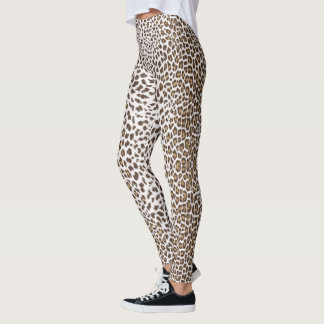 White Leopard Skin  Leggings