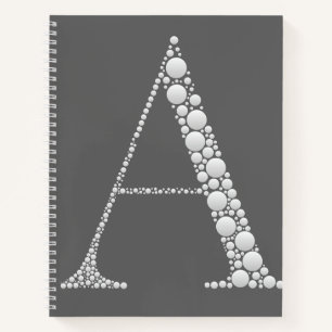 White Letter A Journal – Minimal Elegant Notebook