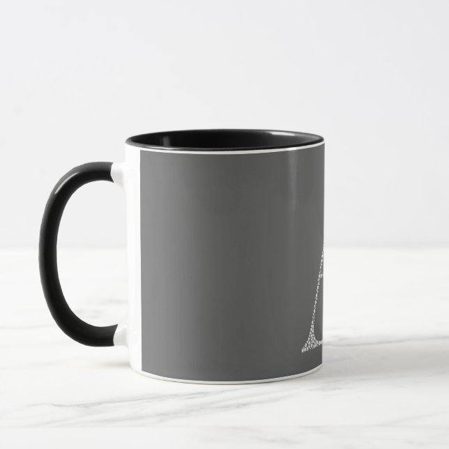 White Letter A Mug – Minimal Monochrome Monogram  (Left)