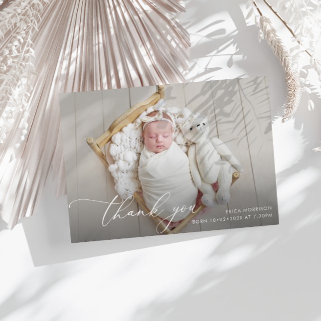 white lettering birth announcement (Creator Uploaded)