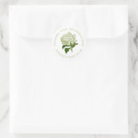 White Light Green Hydrangea Thank You Favour