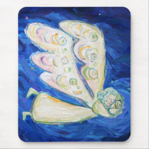 White Light Guardian Angel Art Mousepads