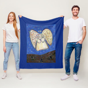 White Light Guardian Angel Soft Fleece Blankets