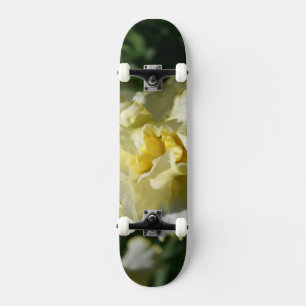 White Light Yellow Iris Flower Skateboard