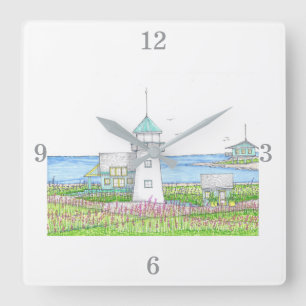 White Lighthouse Wall Clock
