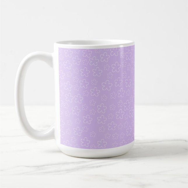 White Lilac Cherry Blossom Bridal Shower Tea Mug (Left)