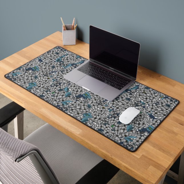 White Lilac garden Desk Mat (Office 2)
