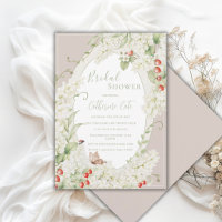 White Lilacs Strawberries Floral Vintage Bridal