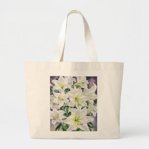 White Lilies 2008 Large Tote Bag