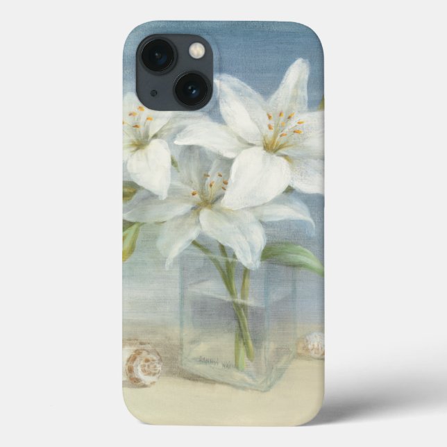 White Lilies and Shells Case-Mate iPhone Case (Back)