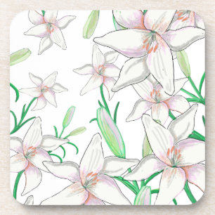 White Lilies Coaster