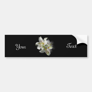 White Lilies Fantasy Bumper Sticker