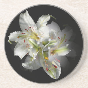 White Lilies Fantasy Coaster
