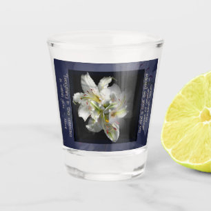 White Lilies Fantasy Shot Glass