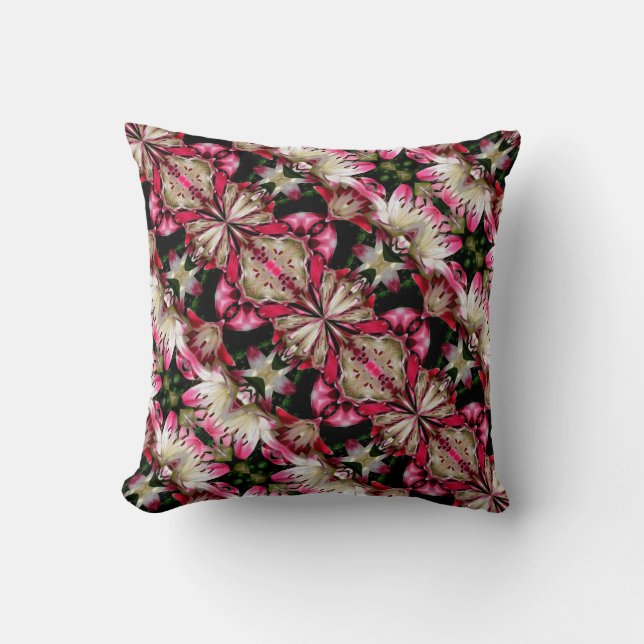 White Lilies Floral Abstract Design  Cushion (Front)