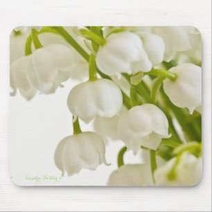 White Lilies Mouse Pad