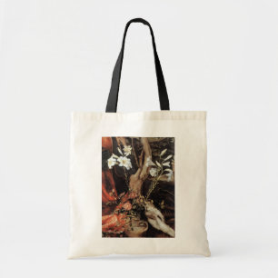  WHITE LILLES AND ROSES - MAGIC OF CHRISTMAS TOTE BAG