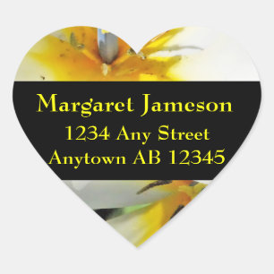 White Lillies Wedding Return Address Label