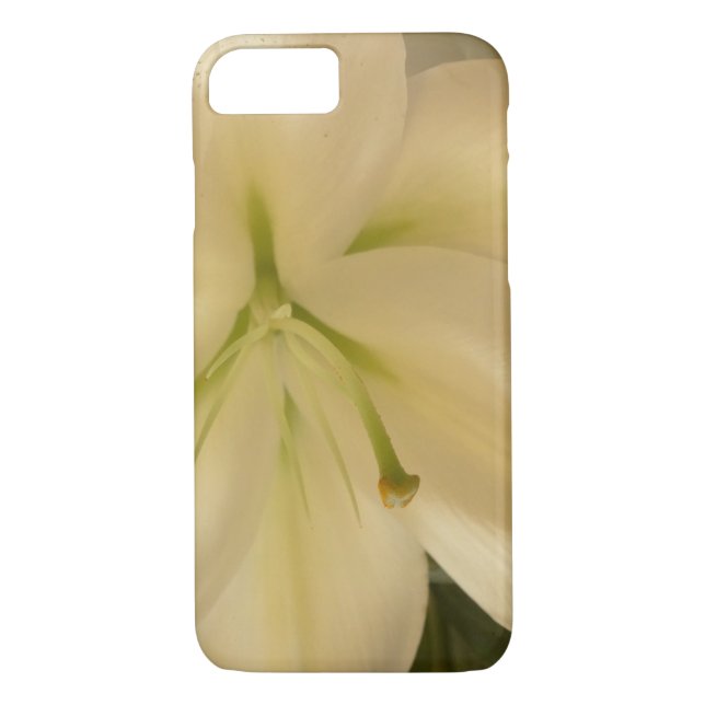 White Lillum Flower Apple iPhone 7, Barely There Case-Mate iPhone Case (Back)