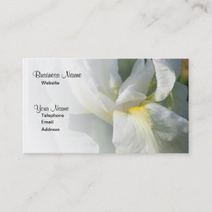 White Lilly Flower Professional Business Card