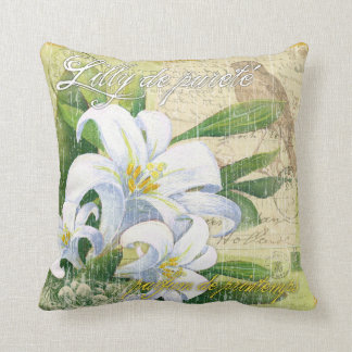 White Lilly Throw pillow