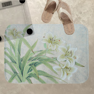 White Lily Bath Mat