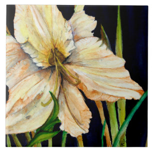 White Lily Ceramic Tile