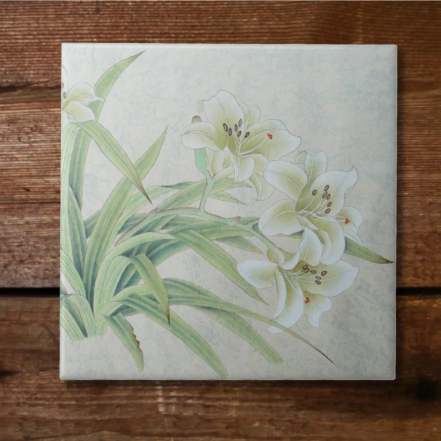 White Lily Ceramic Tile (Creator Uploaded)