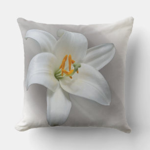 white lily cushion