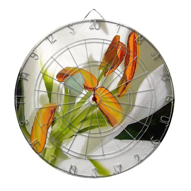 White Lily Dartboard (Front)